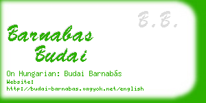 barnabas budai business card