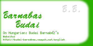 barnabas budai business card